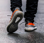 YEEZY BOOST SPLY350 V2 GREY/ORANGE RUNNING SHOES